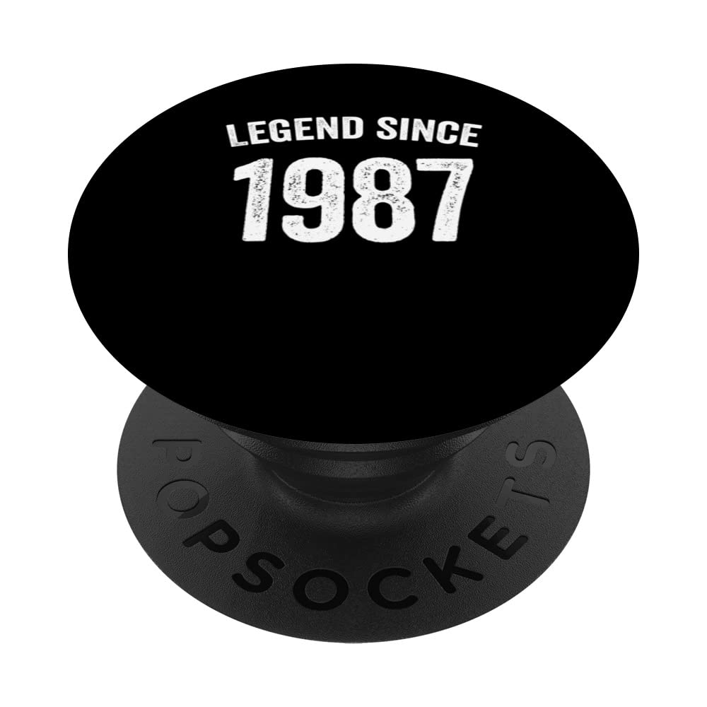 Vintage 1987 36th Birthday Idea for legend since 1987 PopSockets Swappable PopGrip