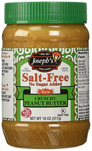 Joseph's Peanut Butter, Salt-free, No Sugar Added, Crunchy, 18 Oz. - Thumbnail 4