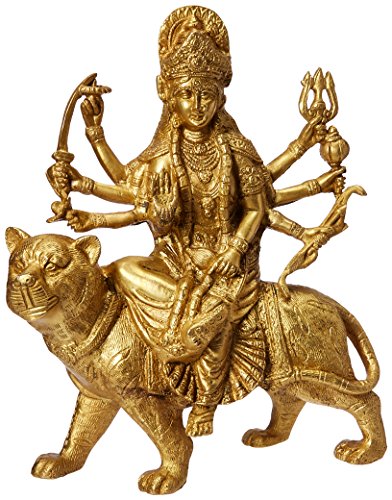 Kapasi handicrafts brass goddess durga / amba mata sitt…