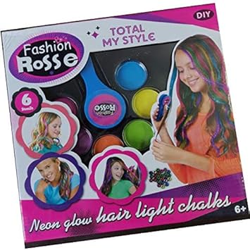 Vg Toys Novelties Diy Temporary Neon Glow Hair Colour Chalk Sets
