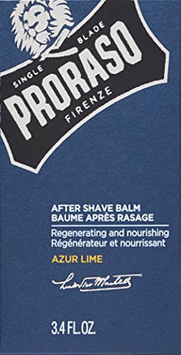 Proraso Single Blade After Shave Balm, Azur Lime, 3.4 fl. oz