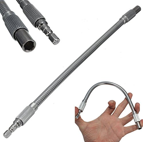 Yiyatoo 30cm 1/4inch Hex Flex Flexible Hose Screwdriver Extension Bit Holder