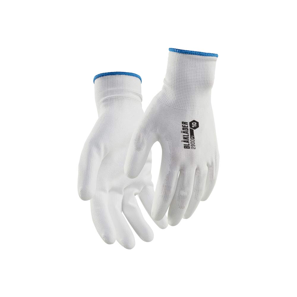 BLÅKLÄDER Blaklader 2900145310006 PU Dipped Work Gloves, White, Size 6