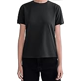 MetHera Women's 100% Cotton Crew Neck T-Shirt - Soft Relaxed Fit Box Cut Casual Tee