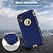 iMangoo Armor Cover iPhone XR Case, iPhone 10R Case Outdoor Sports Heavy Duty Shockproof Full Body Protection Shell iPhone 10 R Case Non-Slip Matte Phone Case for Apple iPhone XR 2018 6.1'' Navy Blue