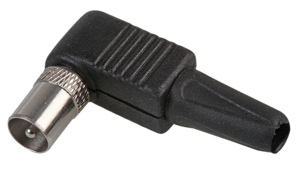PRO SIGNAL Right Angle Coax Plug – 90° TV Coaxial Connector, Pack of 10 – PS11541