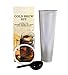 KLEIN Cold Brew Kit for 64oz (2 Quart) Wide Mouth Mason Jar - Cold Brew Coffee Maker - Brew Iced Coffee Concentrate and Infused Tea at Home - 100 Micron Mesh, Stainless Steel Filter, Gift Box Included