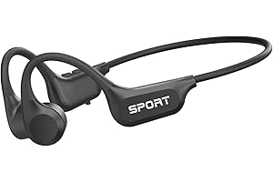 Yorlu Bone Conduction Headphones, Bluetooth 5.4 Open Ear Headphones, 10H Playtimes Wireless Headphones with Mic, Sport Earphones, IPX6 Sweatproof Headset for Workout, Hiking, Black