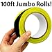 Single Roll Ultra-Adhesive Black & Yellow Hazard Tape for Floor Marking, High Visibility Striped PVC Vinyl, Durable Anti Scuff & Heavy Duty, Ideal for Safety Zones, Watch Your Step Areas in Workplaces