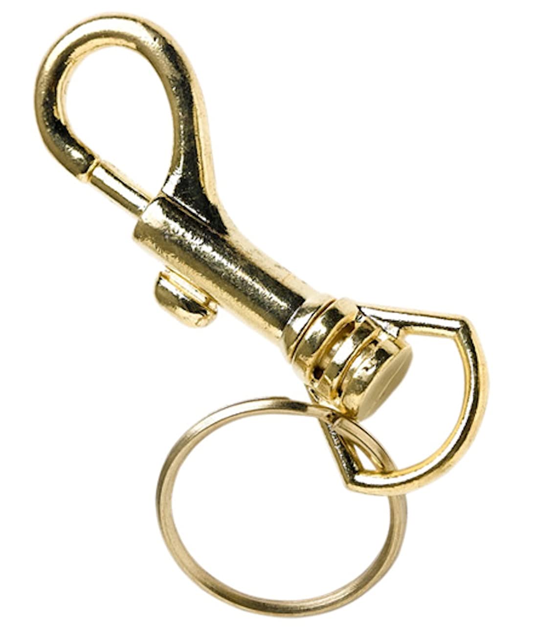 Merriway® BH01839 EB Metal Hipster Key Ring - Brass Plated