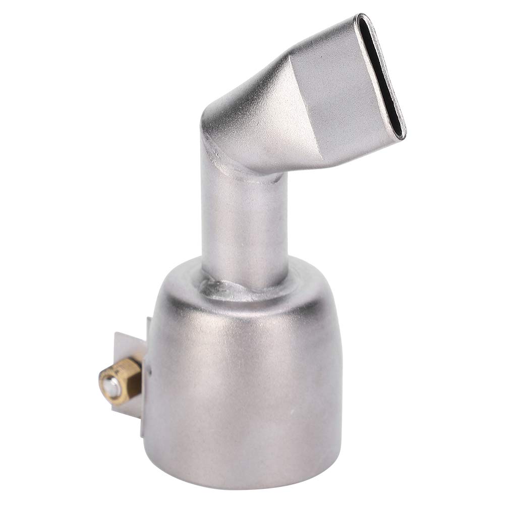 Angled Nozzle for Heat Gun, 2Pcs Welding Gun Nozzle Flat Hot Air Gun Welding Nozzle, 120 Degree Stainless Steel Flat Welding Nozzle Torch Accessories