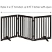 Total Win Wooden Freestanding Dog Gate, Foldable Pet Gate for Dogs with 2PCS Support Feet, Premium Dog Gates Indoor Barrier Fence for Doorways Stairs, Espresso