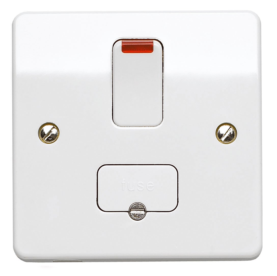 Mk K1060WHI 13A Double Pole Switched Connection Unit with Neon
