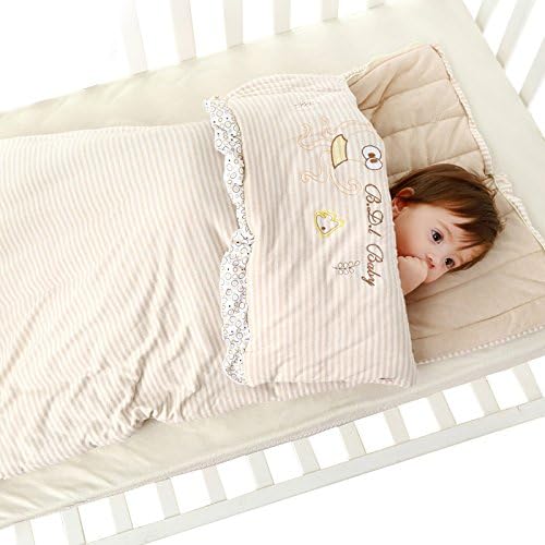 100% Nature Colored Cotton Baby Blanket Wrap Sleeping Bag Spring Autumn Winter Use (L (1-5 Year):120*60cm)