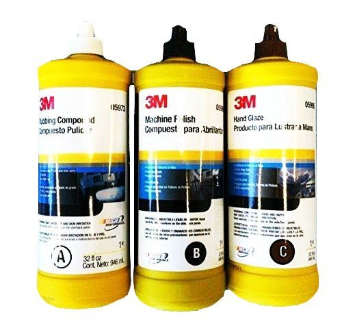 Amazon Com 3m Buffing Polishing Compound Hand Glaze Package 5973 5996 5990 Industrial Scientific