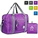 WANDF For Spirit Airlines Personal Item Bag 18x14x8 Foldable Travel Duffel Carry on Weekender Overnight for Women Men