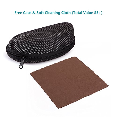 Aviator Sunglasses for Women, Designer Eyewear with Case, UV400 Protection, Non Polarized, Metal Frame, Eyewear for Driving Fishing Sports