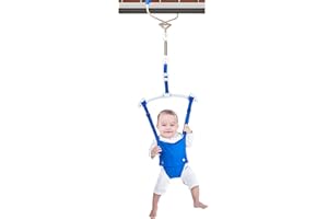 GAORUI Creative Door Jumper Set - Adjustable Toddler Baby Bouncer Baby Toys Baby Walker Swing (Blue)