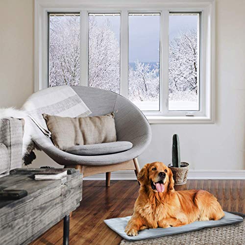 Pet Heating Pad for Cats Dogs,17.7''x27.6'' Soft Electric Blanket Auto Temperature Control Waterproof Indoor,Animal Bed Warmer House Heater Heated Floor Mat,Whelping Supply for Pregnant New Born Pet - Thumbnail 4