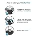 MISSONE Neck Support Travel Pillow, Travel Pillow for Airplanes Cars Office Napping Portable & Washable Grey