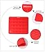 1 Pc 30-Heart Shape Capacity Silicone DIY Macarons Sheet Mat Chocolate Cookie Cake Baking Mold Tray Line Cake Pastry Molds (Red)