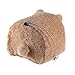 Rats Hamster Winter Warm Fleece Hanging Cage Hammock Cute Bear House with Bed Mat,Brown