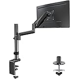 MOUNTUP Single Monitor Mount, Height Adjustable Gas Spring Monitor Arm Desk Mount for 17-32 Inch Computer Screens, Swivel Mon