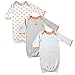 Luvable Friends Unisex Baby Cotton Gowns, Fox, 0-6 Months US