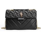 Rejolly Rainbow Stripe Crossbody Shoulder Bag for Women Color Blocking PU Leather Colourful Purse with Chain Strap | PU Leather, with Chain Strap