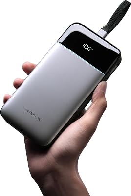 Power Bank 100W 25000mAh,Cargador Portátil con Cable USB-C Integrado y Carga Rápida, Batería Externa para MacBook Pro/Air, iPhone 17/16/15, Samsung, Pixel – Aprobado para Avión