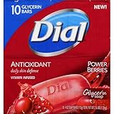 Dial Skin Care Bar Soap, Power Berries, 4 Ounce, 10 Bars