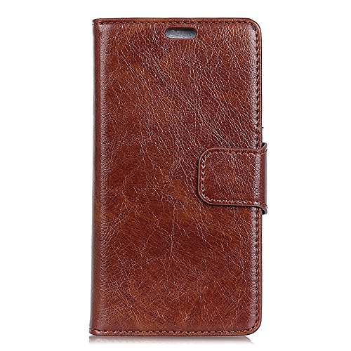 Xperia XZ1 Case, Yoodi Premium Leather Wallet Case [Credit Card Slot Holder] Magnetic Closure [Flip Kickstand] PU Slim Protective Cover for Sony Xperia XZ1 - Brown