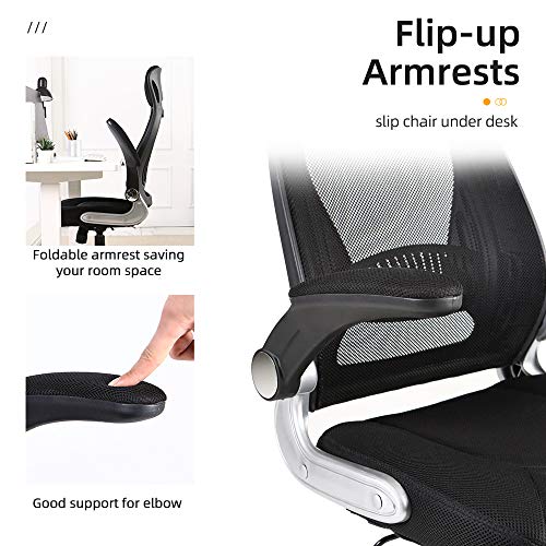 BERLMAN Ergonomic High Back Mesh Office Chair with Adjustable Armrest