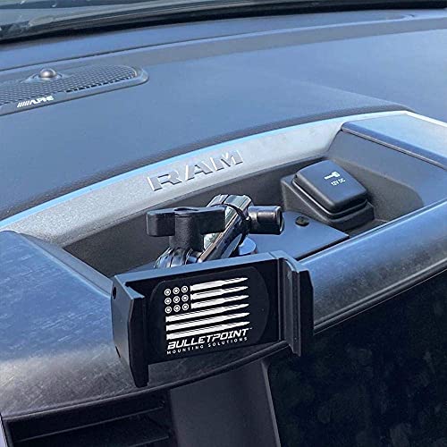 Dash Mount Cell Phone Holder RAM Truck Compatible (2019+ 1500, 2500