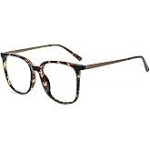 Firmoo Oversized Blue Light Blocking Glasses for Women/Men, Large Square Frame Computer Glasses for Screens