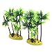 M2cbridge Plastic Coco Tree Aquarium Coconut Plants Palm Tree for Fish Tank Aquarium Decor （2pcs）