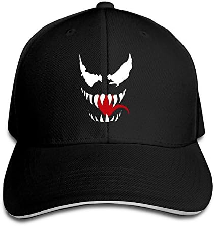 Venom Face Logo Visor Caps Fitted Sandwich Cap Hats