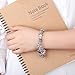 BISAER Horse Charm Bracelet Charm Bead Bracelet with 925 Sterling Silver Plated Gifts for Women Teen Girls (Horse 7.87 Inches)