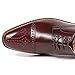UVS20 Men's Burgundy Cap Toe Perforated Lace Up Oxford Dress Shoes