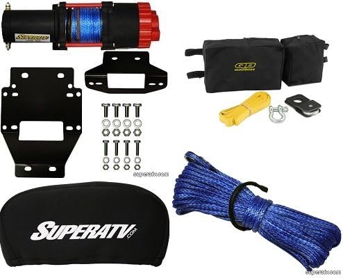 Polaris RZR 900 2011+ 3500lb Winch,Winch Mount,Winch Cover,Accessory Kit,Cable Upgrade