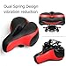 OUTERDO Dual Spring Design Big Bum Extra Comfort Bicycle Bike Saddle Seat 25 * 20cm Black black