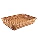 Bread Basket, Yamix Rectangle Imitation Rattan Bread Basket ,Food Serving Baskets,Restaurant Serving/Diplay Baskets For Fruit Food Vegetables - Dark Brown