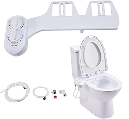 Amazon Com Toilet Seat Bidet Spray Dual Self Cleaning Nozzle Non Electric Toilet Seat Bidet Eco Adjustable Water Pressure Easy Install Toilet Seat Unisex Pregnancy Children Elderly Sports Outdoors