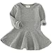 EGELEXY Baby Girls' Long Sleeve Cotton Ruffle Top Dress 18-24Months Grey Size 18-24Months (Grey)