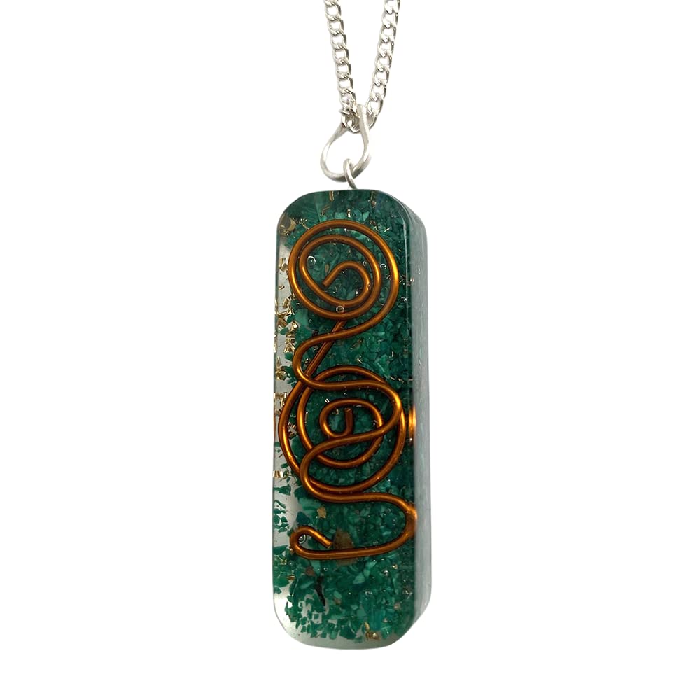 VIE Orgonite Reiki Pendant, 3.5cm (Malachite)