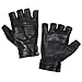 HONGYE Nappa Leather Half Finger Fingerless Motorcycle Fitness Cycling Hunting Driving Lined Gloves 8 1/2