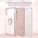 VEGO Case for Apple XS Max iPhone 6.5 inch,Glitter Case Bling Diamond Rhinestone with Kickstand Ring Grip for Girls Women Case for iPhone XS Max (Rosegold 6.5 inch)