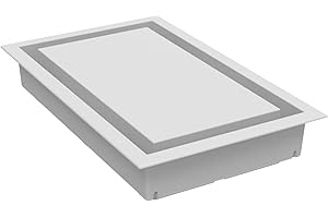 Fittes Framed Wall Vent [Lite], Minimalist ABS Plastic HVAC Air Return Register Cover, Customizable Modern Airflow Solution for Home or Ceiling, 15-Min DIY Install – 6"x10" – Cotton White – 1 Pack