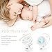 Stroller Fan Clip On Desk Fan 4400mAh Rechargeable Battery Operated USB Portable Personal Fan for Baby Stroller,Office,Home,Travel,Camping(White)