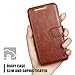 Mulbess Layered HTC One M9 Leather Case，Flip Phone Case Wallet with Magnetic Clasp for HTC One M9 Cover, Brown